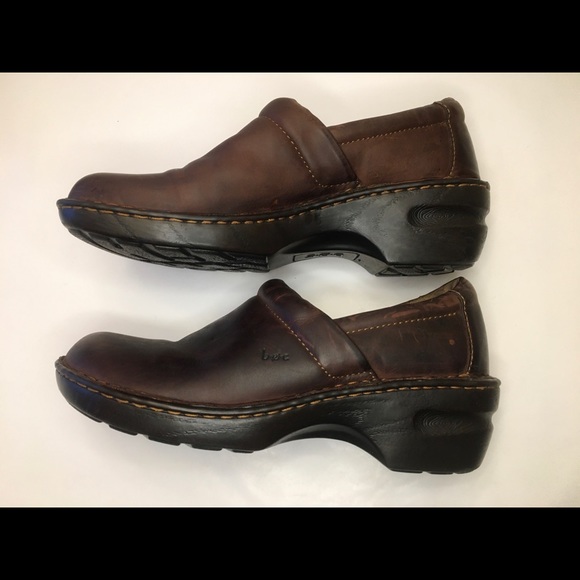B.O.C Born Brown Women’s Leather C45723 Clogs/Shoes - Picture 3 of 15